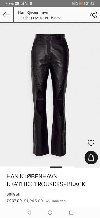 Pantaloni piele naturala Han kjobenhavn