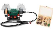 Polizor dublu PARKSIDE PDFW 120 B3 , 120 W, cu ax flexibil