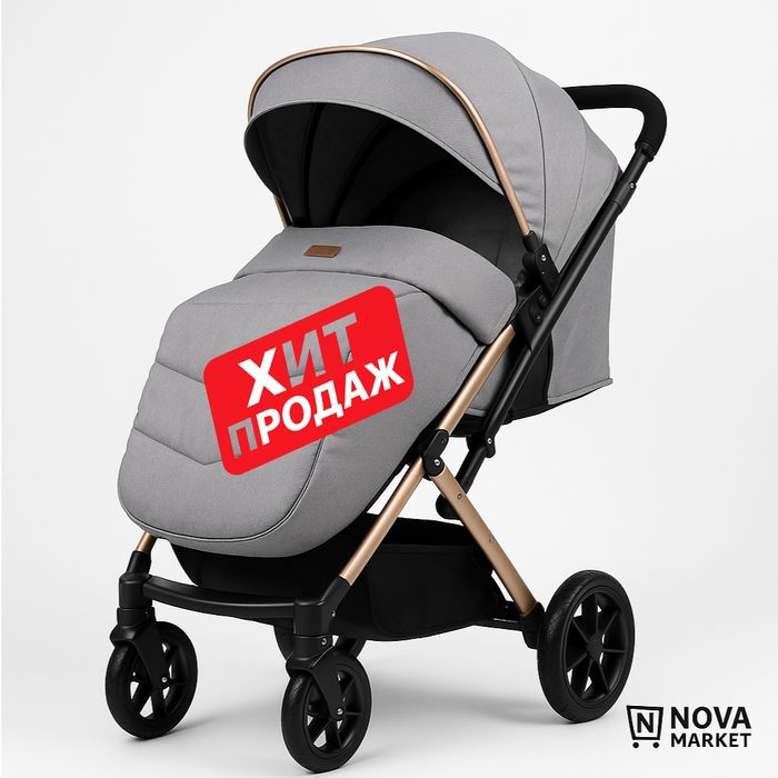 Коляска для новорожденных с утеплением, складная рама