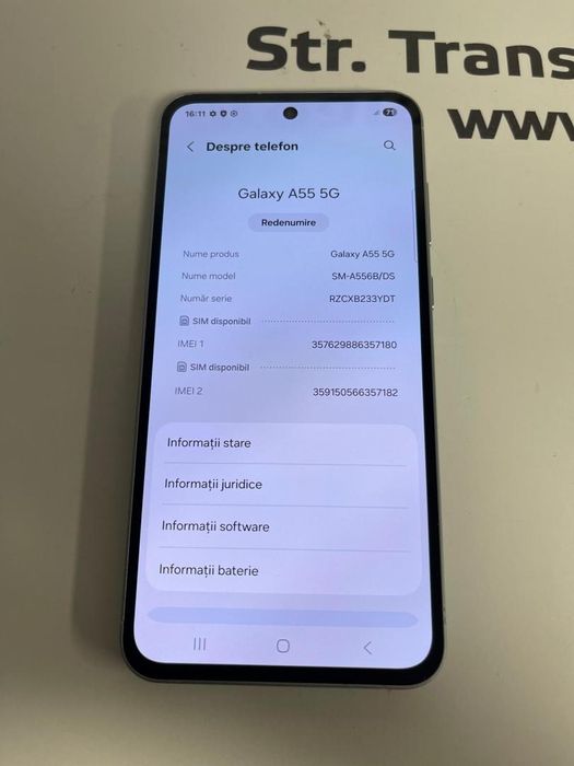 Telefon mobil Samsung Galaxy A55, Dual SIM, 8GB, 256GB, 5G, -T-