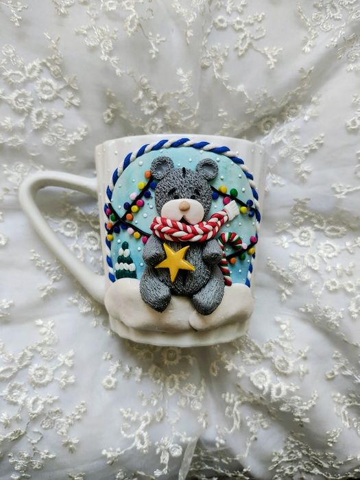 Чаши с декорация от полимерна глина