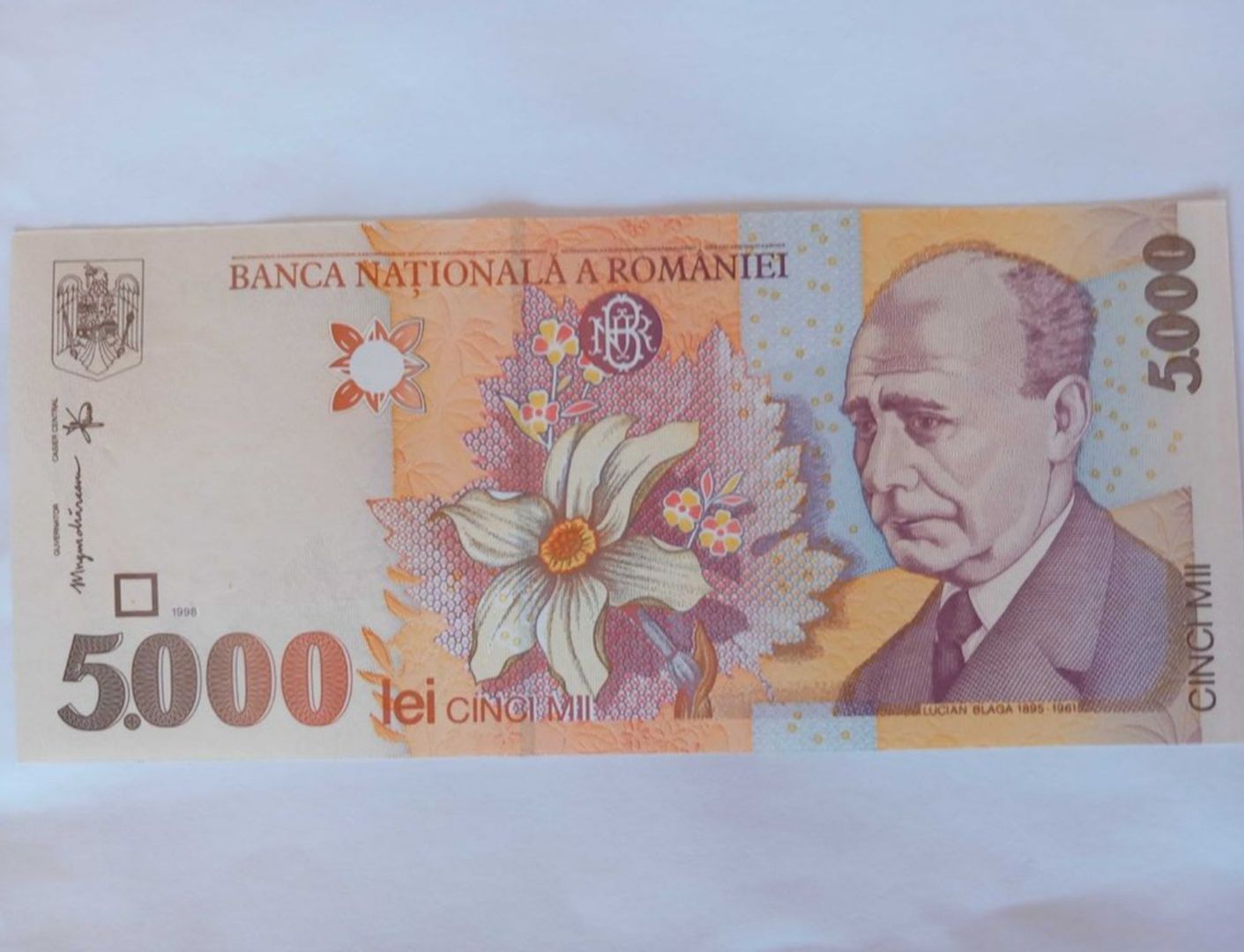 Vând bancnote 5000 lei 1998 Lucian Blaga