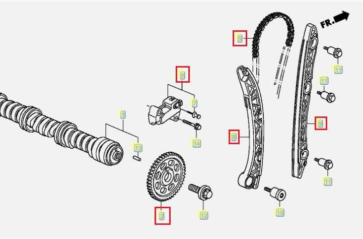 Ангренажен комплект за Honda с R20 двигател - ОРИГИНАЛ ХОНДА