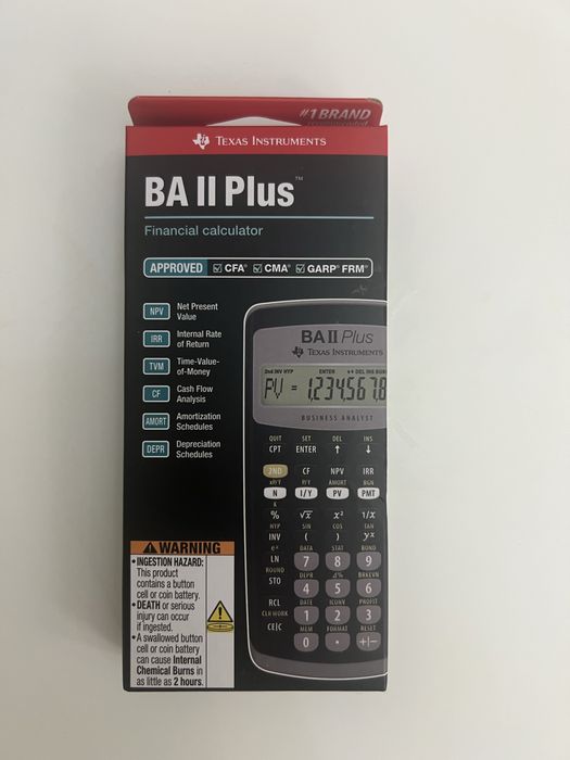 Texas Instruments BA II Plus финансовый калькулятор. Доставка по РК.