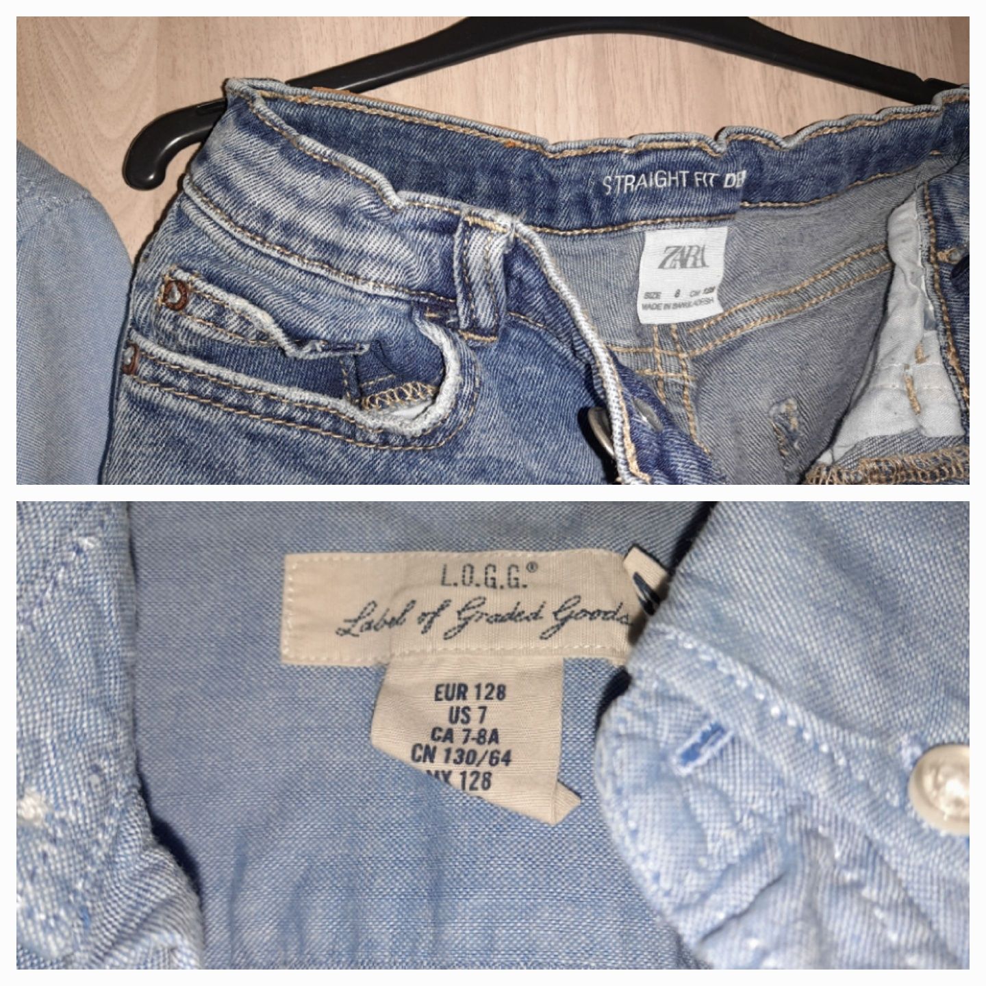 Lot 10 articole 128-134 Zara HM(,pantaloni,bluze,camasi)
