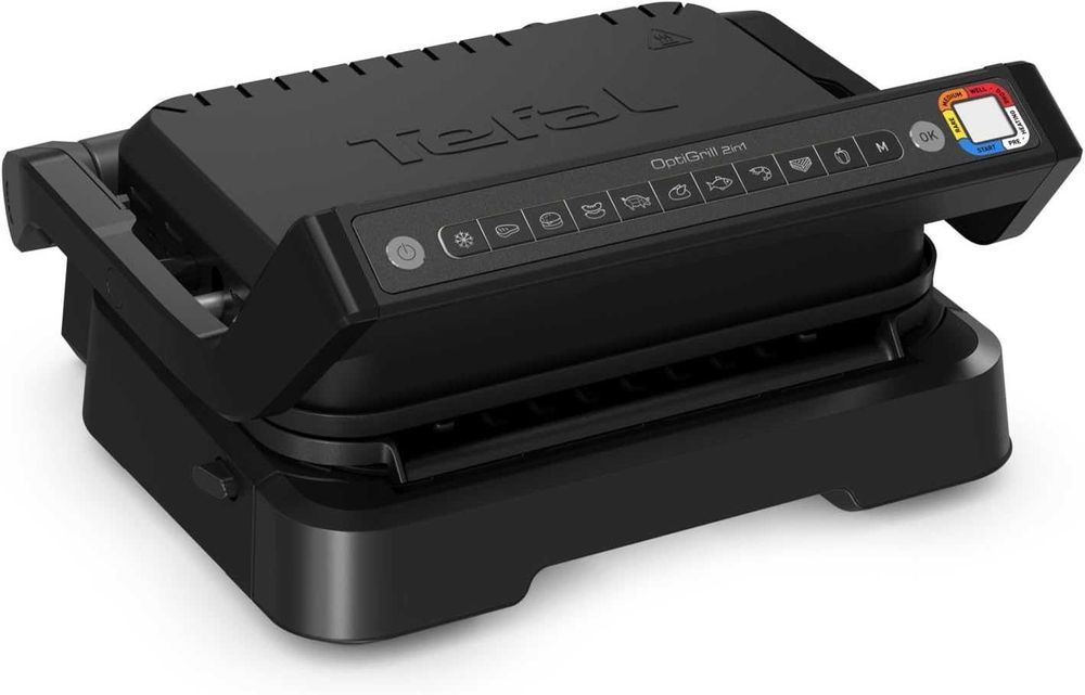 НОВА Контактна скара Tefal OptiGrill 2в1 GC7728, 2100 W, Черен