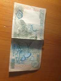 Bagnotă 10 lire din anu 1.12.1998