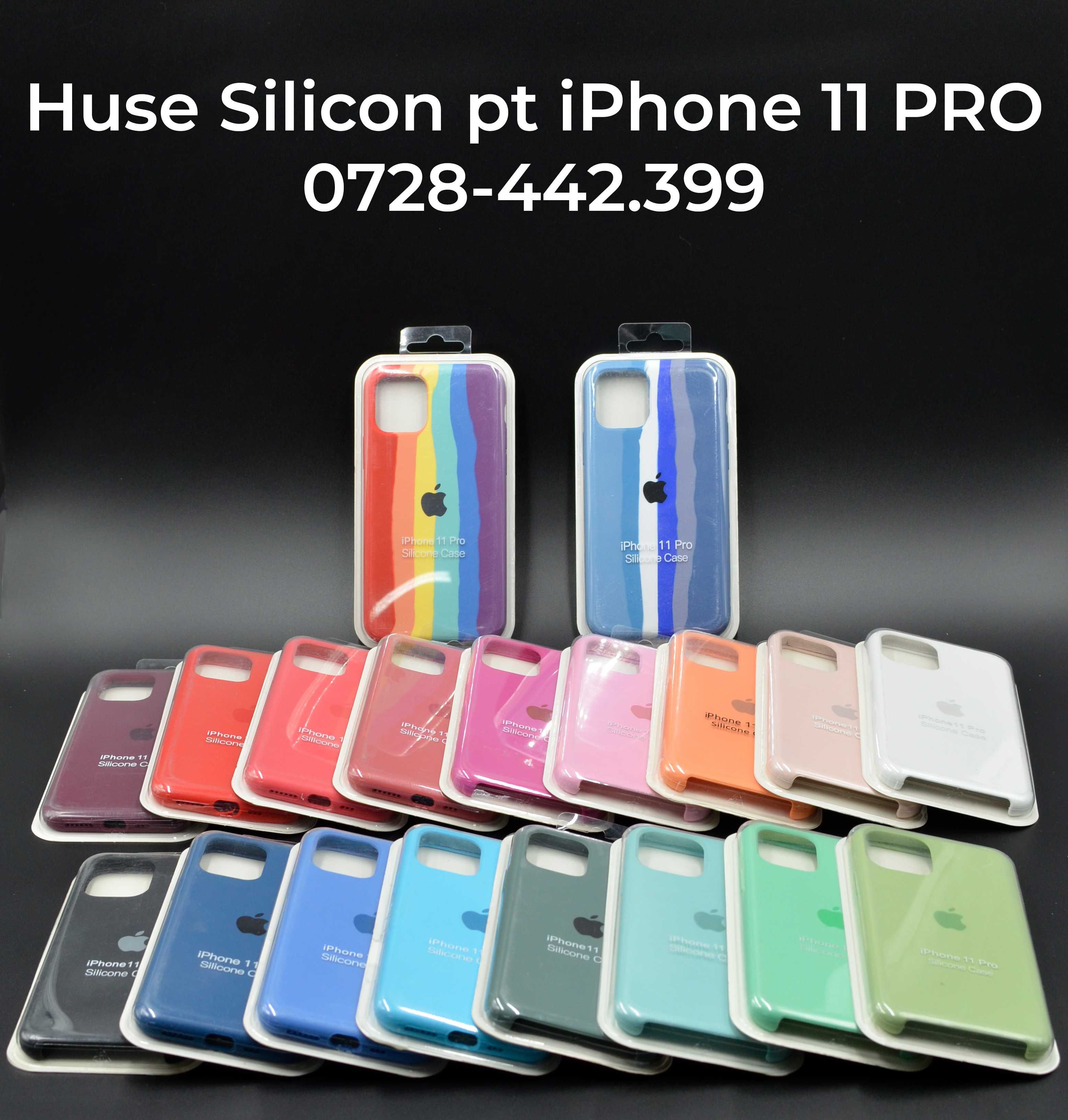 Huse Silicon cu sigla iPhone Gama 15 14 13 12 si 11 Timisoara