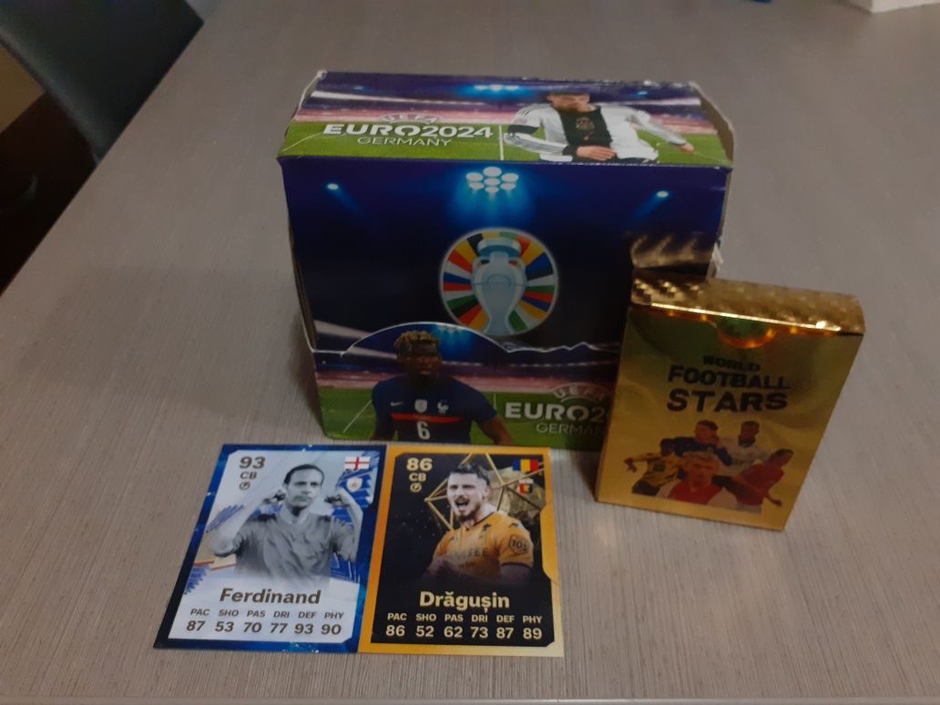 Set 400 cartonase Euro 2024+1 cutie cartonase World Fotbal Stars+bonus