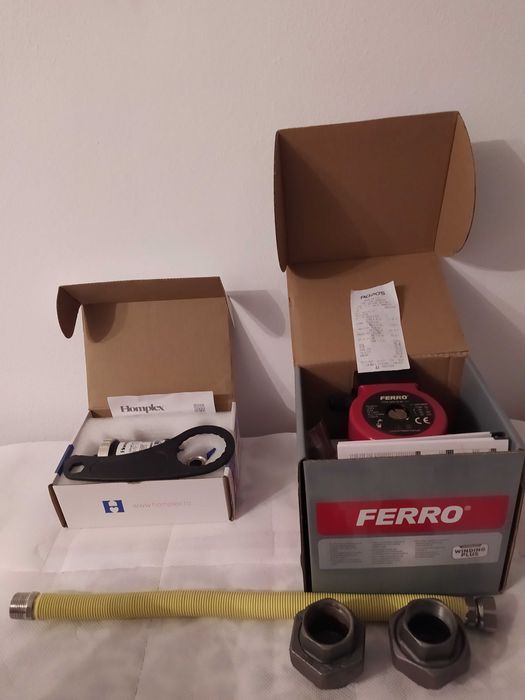 Pompa recirculare,filtru antimagnetita si furtun flexibil gaze