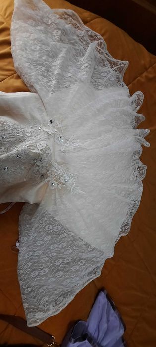 Rochie ocazie, crem, scurtă, foarte festivă, 42-44