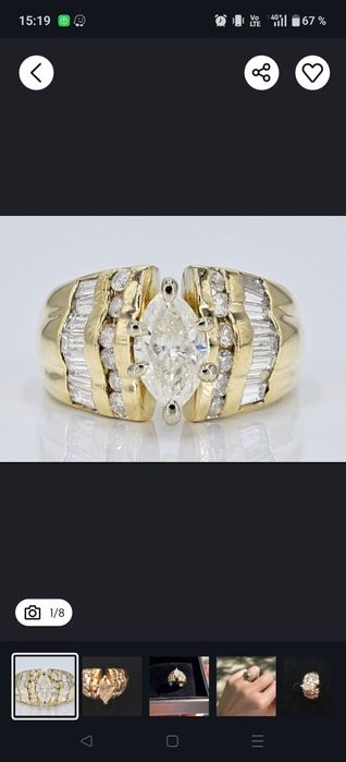 Inel designer cu diamante naturale 1.54Ct total /însoțit de certificat