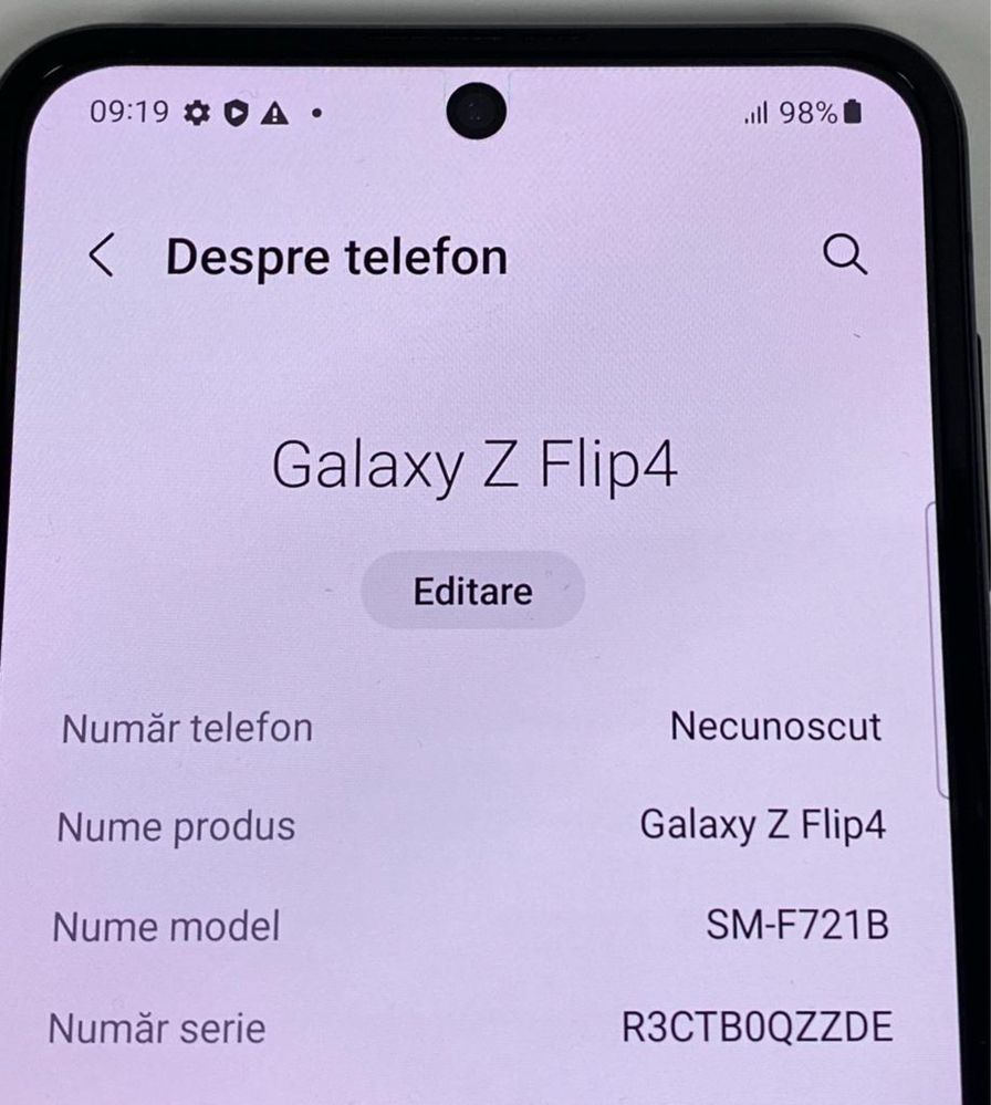 Telefon SAMSUNG Z Flip4 5G, 128GB, 8GB RAM