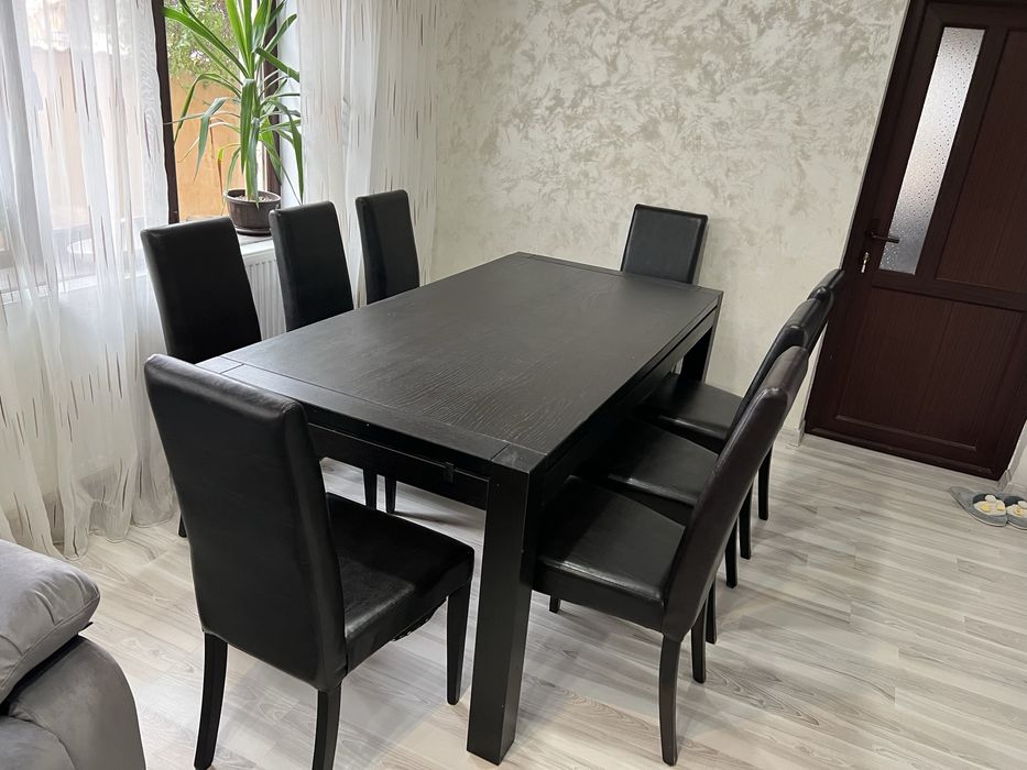 Masa extensibila 8/12 persoane plus 8 scaune
