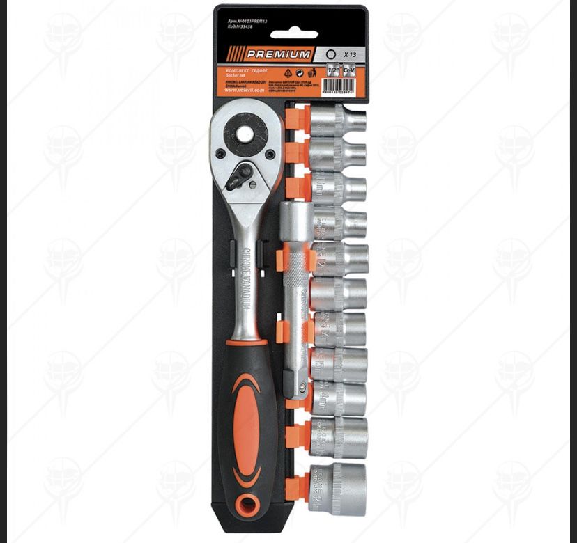 Комплект гедоре 1/2” 13 части, PREMIUM