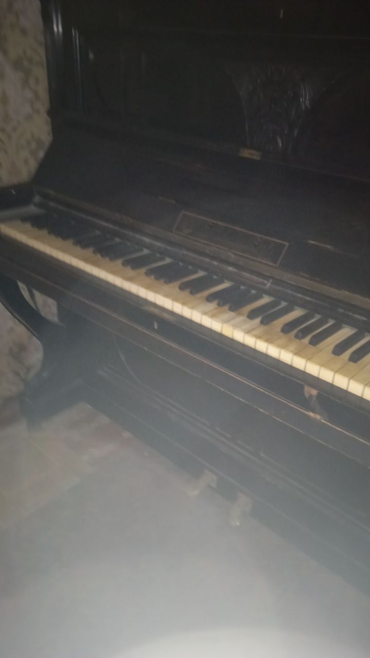 Пианино старинное черного цвета австрийское