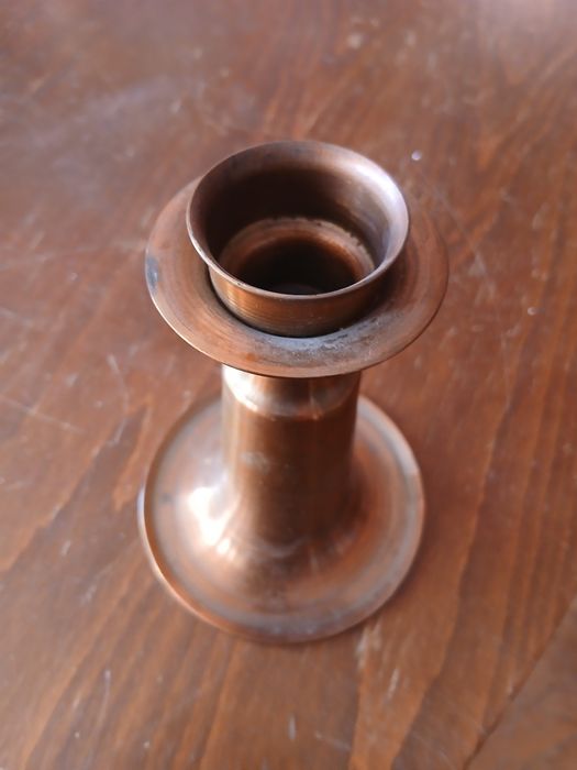 Свещник от медна ламарина стъклен свещник