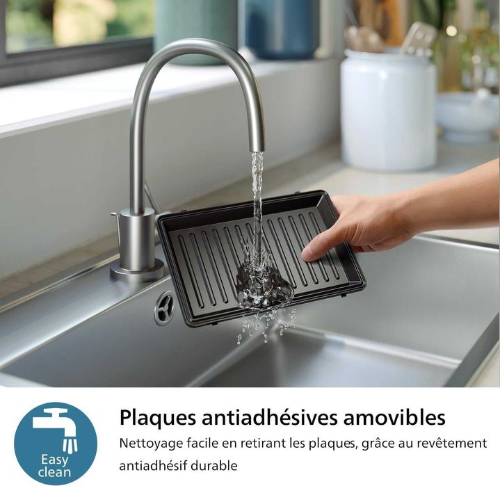 Грил преса Philips HD2350/80, 750W, Гофрети, Сандвичи