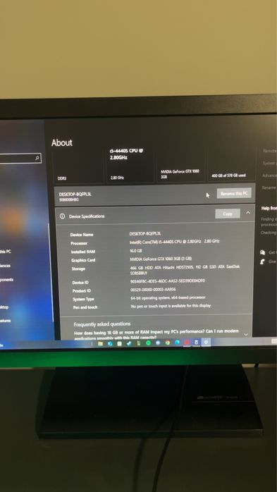Геймърски компютър geforce gtx 1060