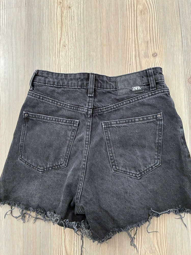 Дънкови черни панталонки ZARA ном.24