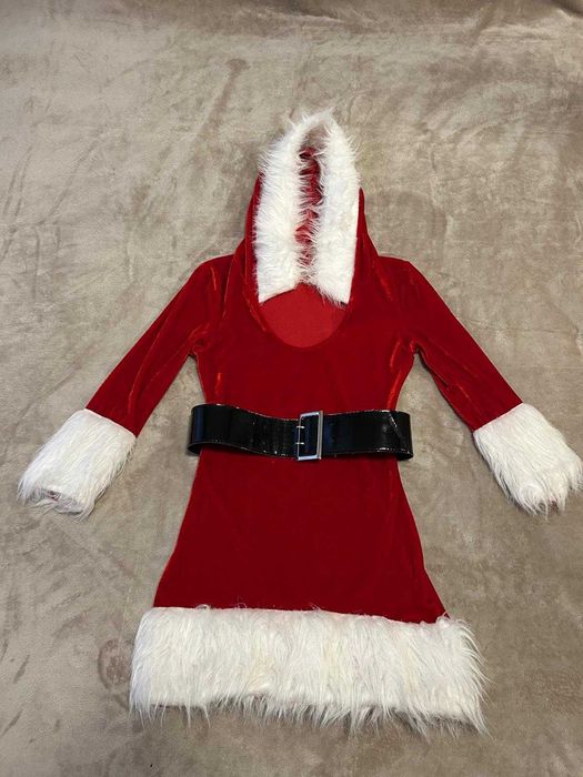 Vand costumatie de Craciunita, marimea M - rochie curea accesorii