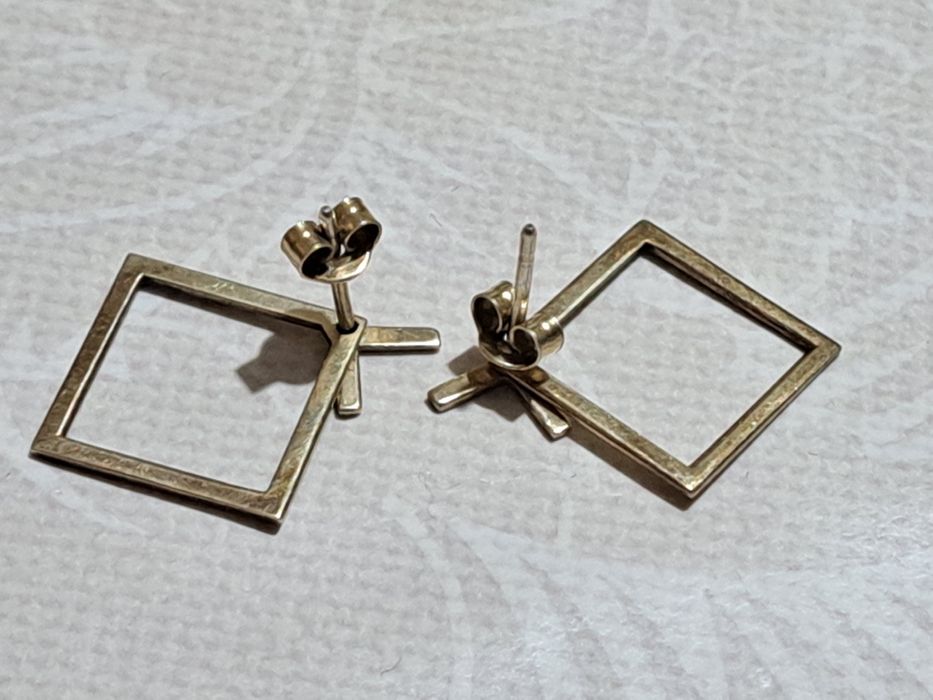 Cercei Argint Placati Cu Aur 1,49g