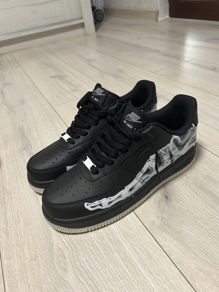 Air force 1 skeleton negru