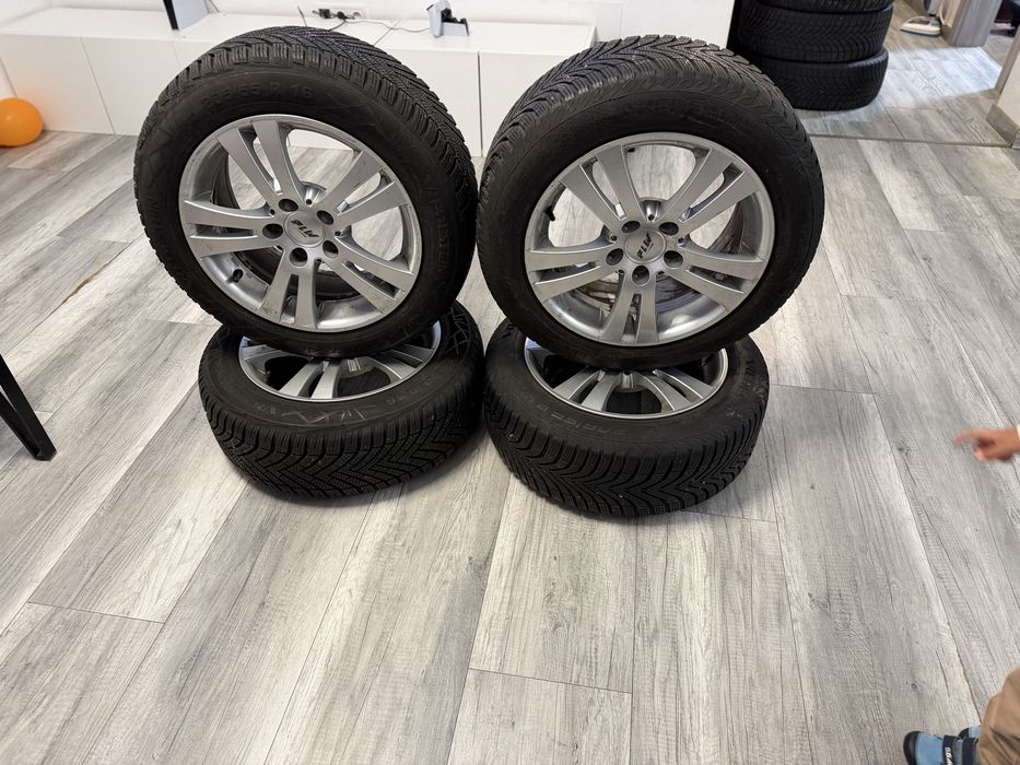 Jante 5x112 cu cauciucuri iarnă 205/55 R16 VW Audi Skoda