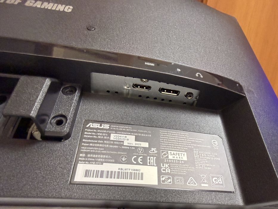 Monitor gaming Asus 24" full hd , VG24Q1B, curbat, in garantie