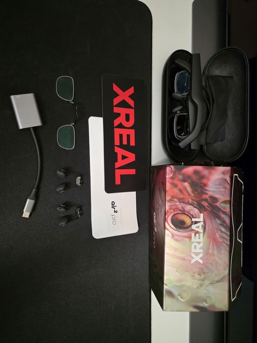 Очки монитор XReal Air 2 Pro + линзы для зрения + переходник на PS