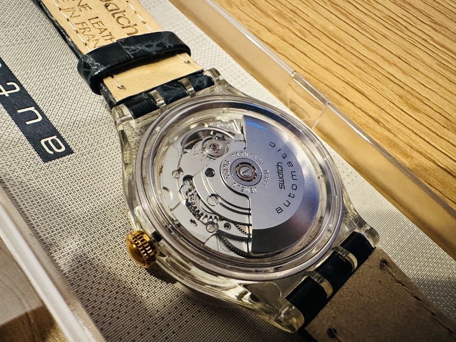 Swatch Watch Nachtigall sak104 37mm AG 1992 Automatic 23 Jewels