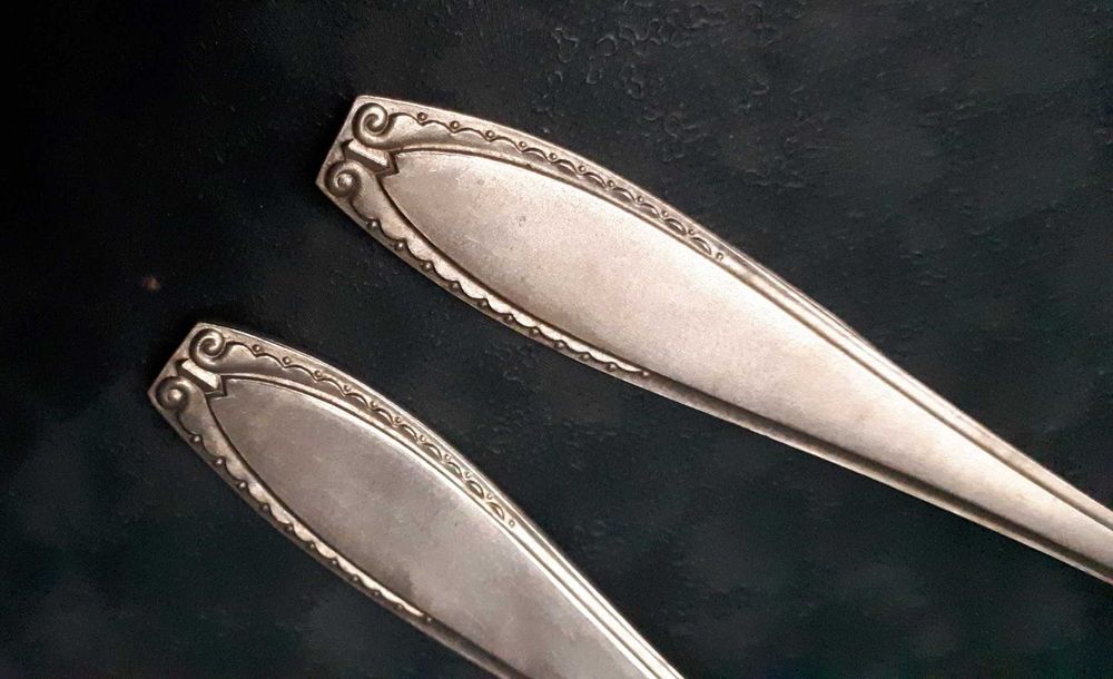 Set linguri de argint aurit (12buc), vintage, Argintaria Pforzheim