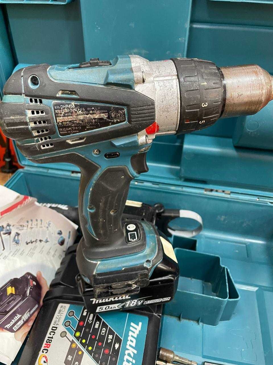 Шуруповёрт Makita DHP 458 RTE, Bosch GDR 18(дрель, шурупаверт)