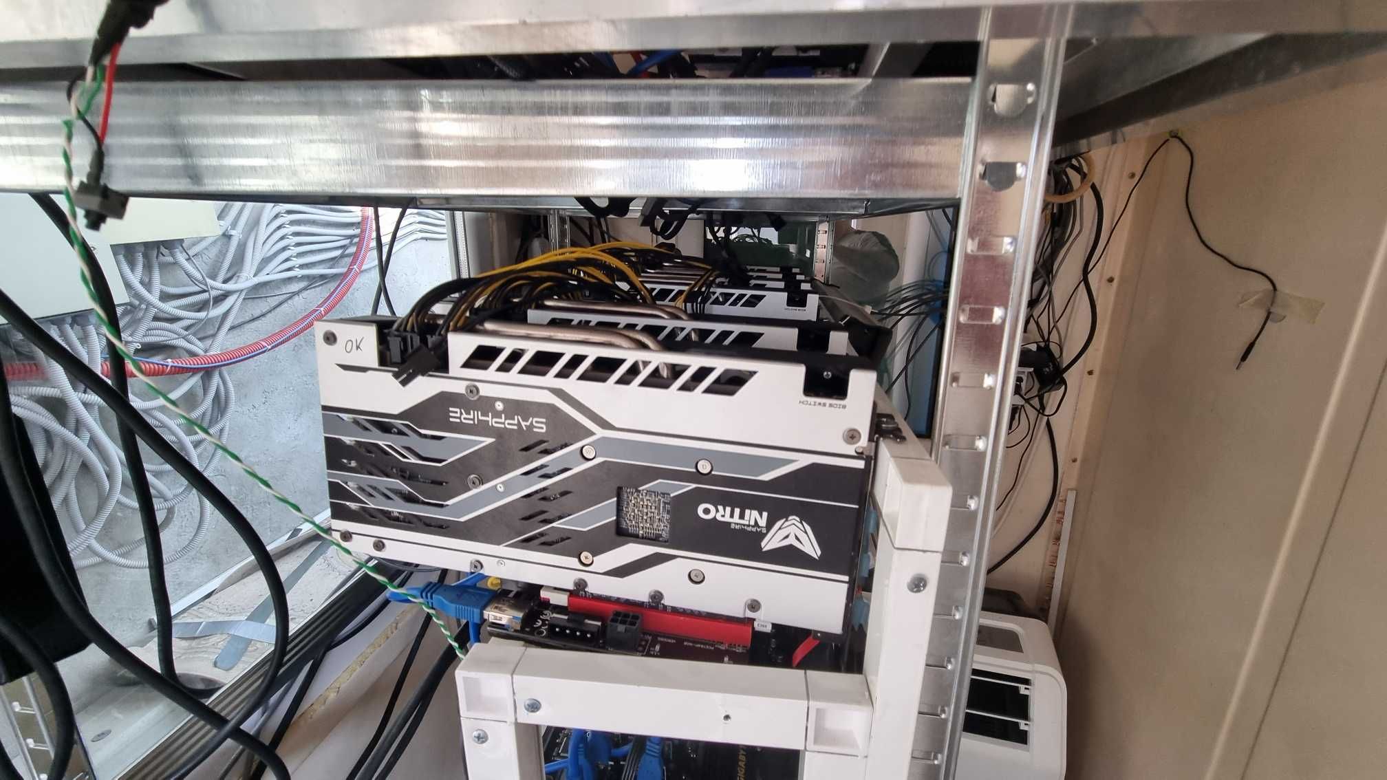 5x 570 8GB 2x 480 8GB Mining Rig Копачка за криптовалути