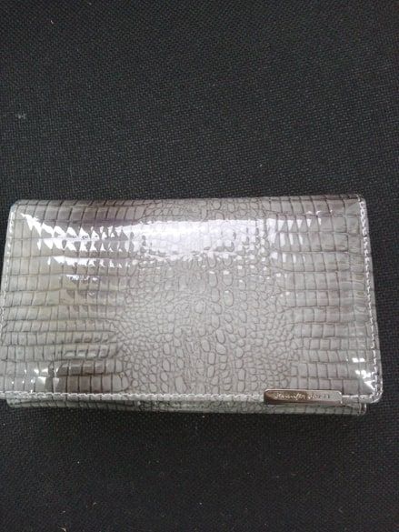 Vand portofel dama piele naturala Jennifer Jones culoare gri perlat