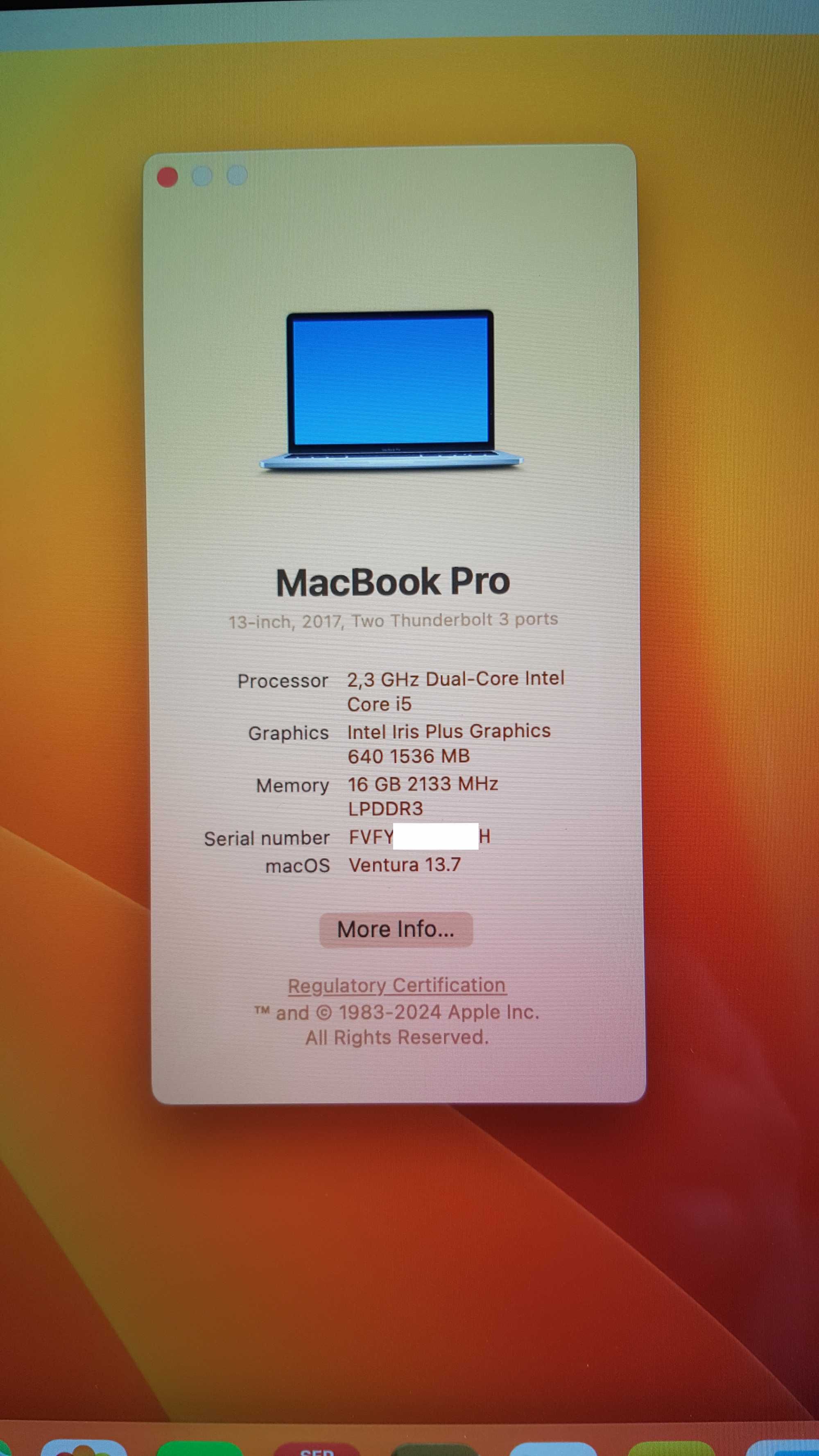 Macbook Pro 16 gb Ram 512 SSD