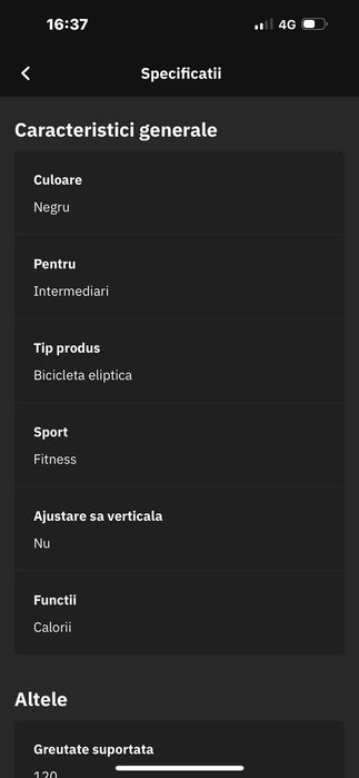 Bicicletă eliptică