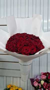 51 роза Акция букеты цветов доставка цветов Шымкент
