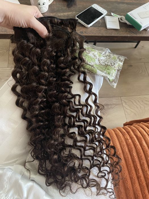 Extensii ondulate maro inchis 60cm 8bucati