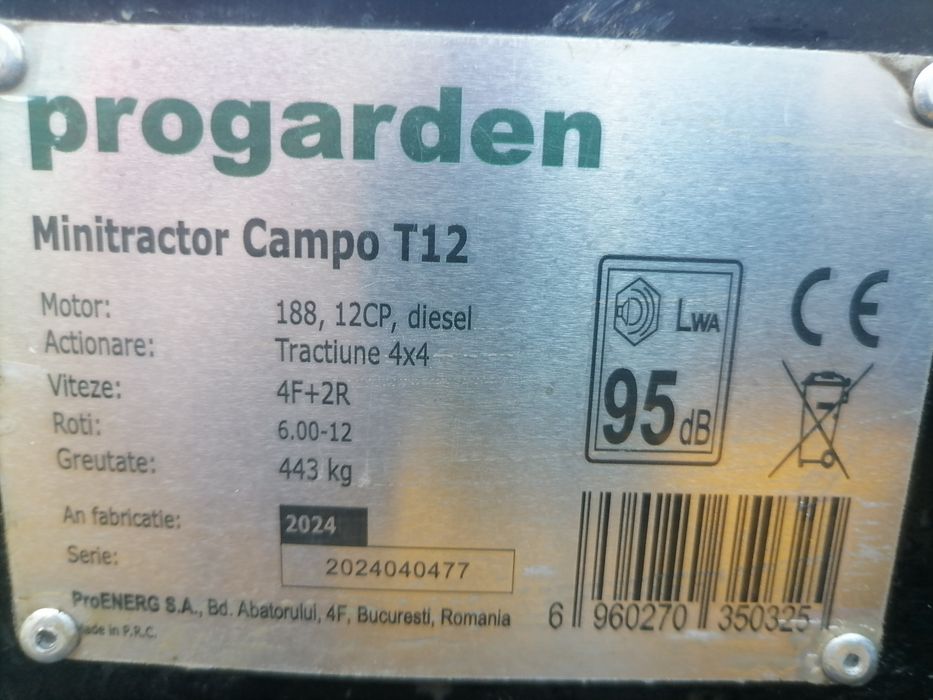 Tractor articulat progarden campo t12 g2.1 4x4
