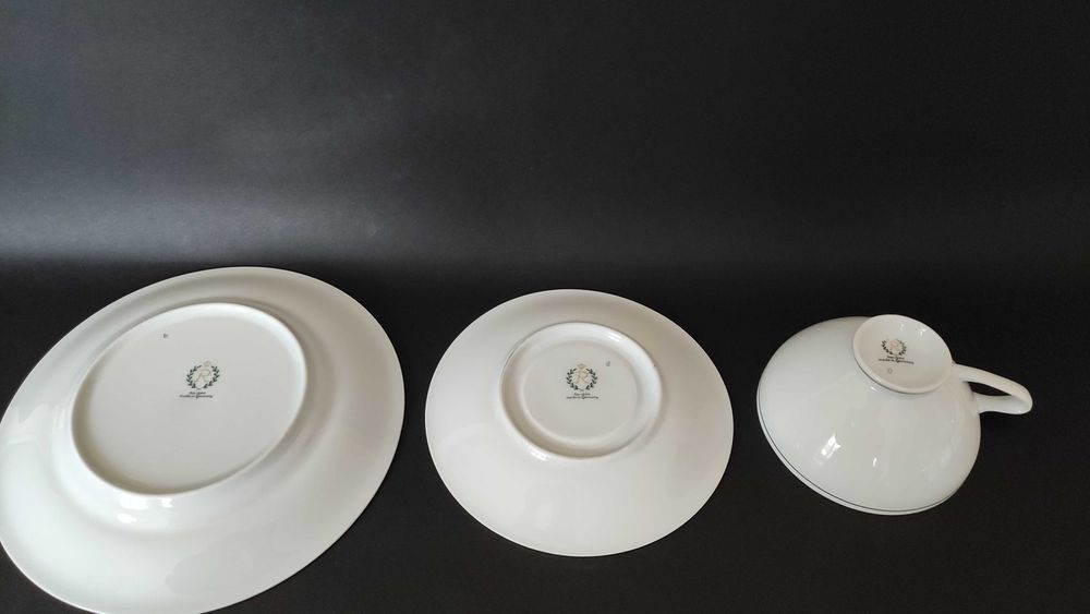 Троен сет за чай/дълго кафе от фин порцелан