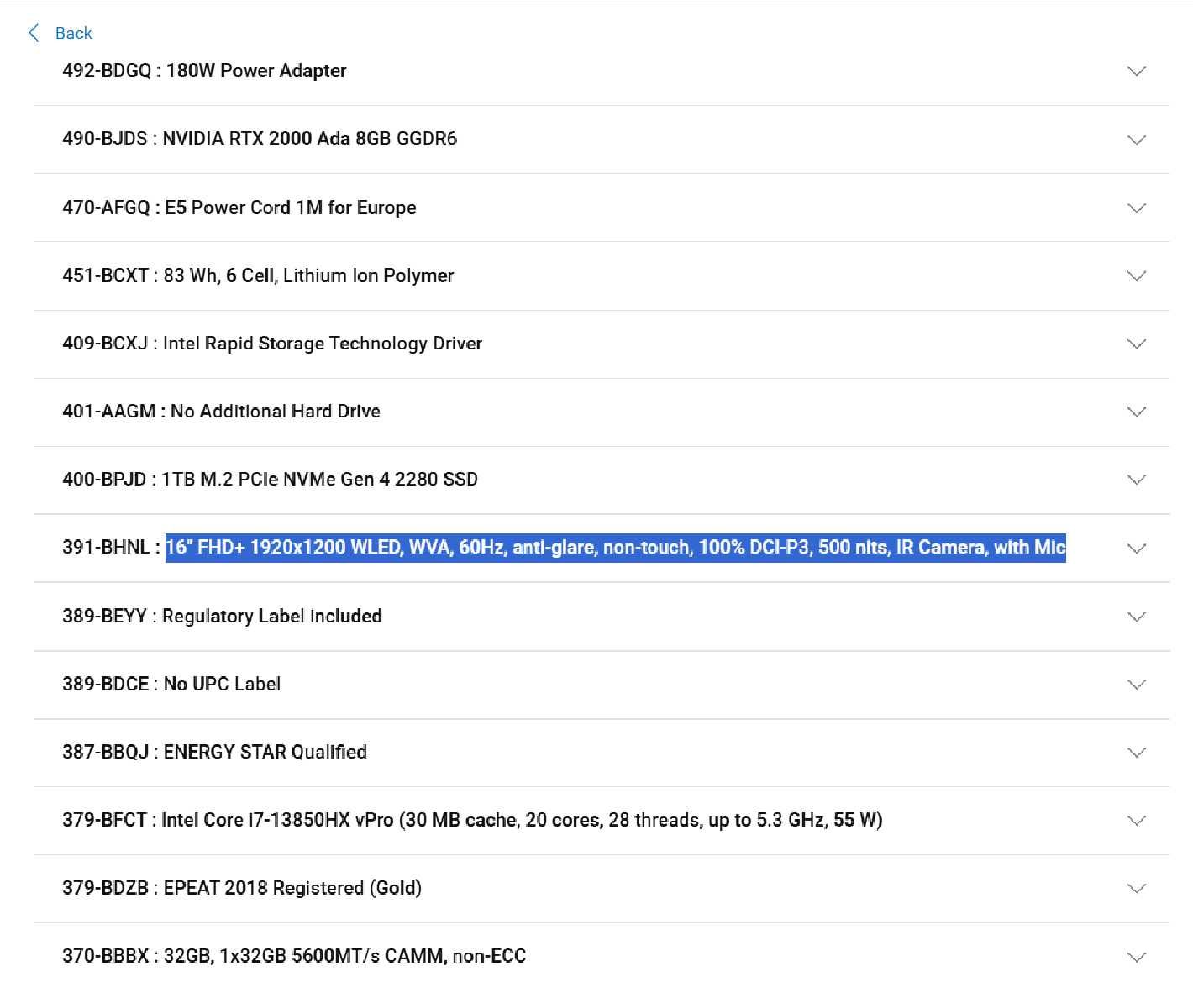 Dell Precision 7680 16"IPS 500nit i7 13850HX Nvidia RTX A2000 Ada 32/1