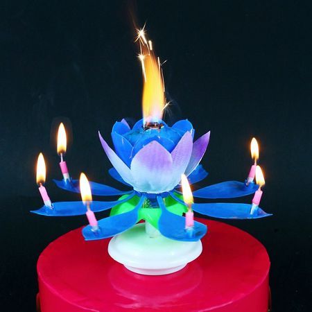 Lumanare aniversara pentru tort, Lumanari floare muzicala