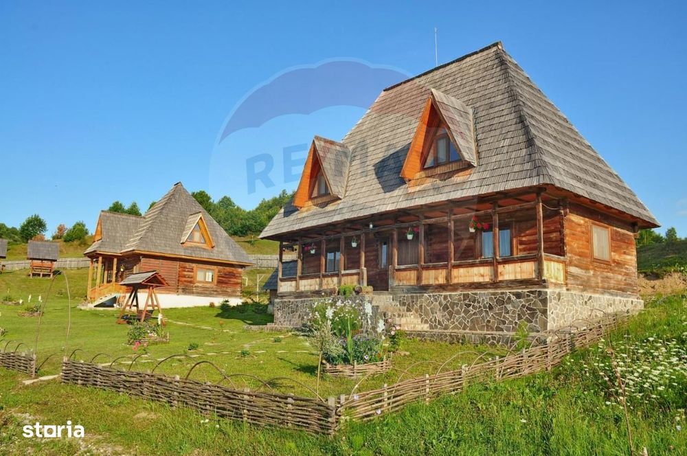 Vanzare 3 case de vacanta si 15750 mp teren, Botiza, Maramures