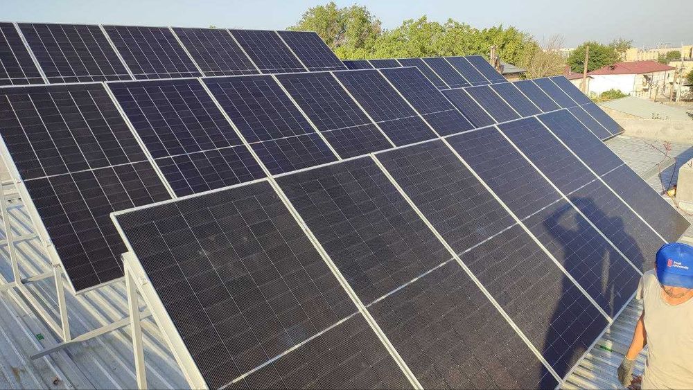 Quyosh panelarini o'rnatish. Установка солнечных панелей. Start 2.8mln