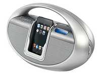 Scott iSX10SL Portable Sound System for iPod with AM/FM Radio - Silver