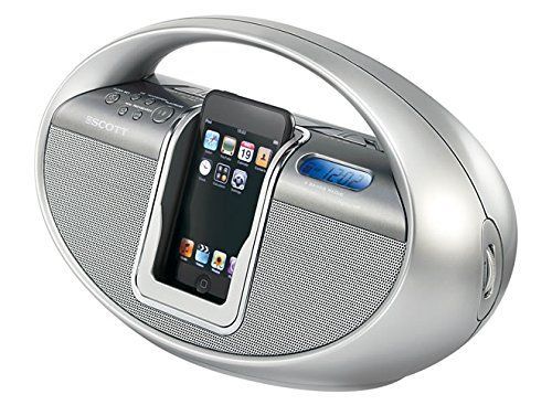 Scott iSX10SL Portable Sound System for iPod with AM/FM Radio - Silver