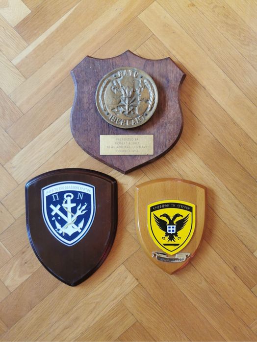 Антикварна емблема морски плакет Гръцката армия Hellenic Army колекция