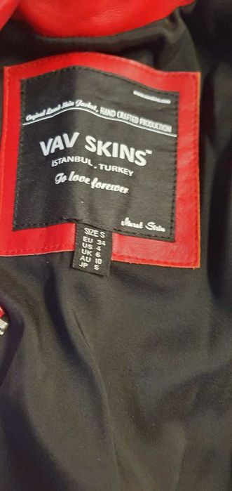 Jacheta femei piele rosie