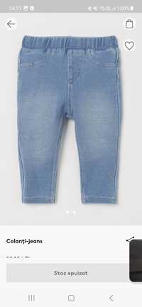 Colanti denim bebe 86 cm bleu impecabili